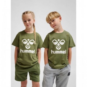 Hummel Tres S/S T-shirt Barn Olivgröna | 509120-422