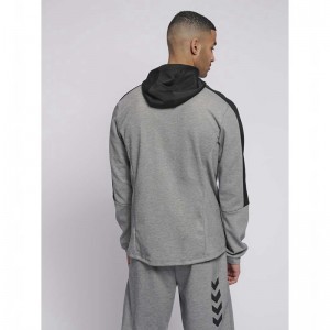 Hummel Tropper Zip Hoodie Herr Grå | 137600-703