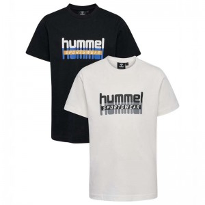 Hummel Tukas S/S 2-pack T-shirt Barn Svarta | 340180-775