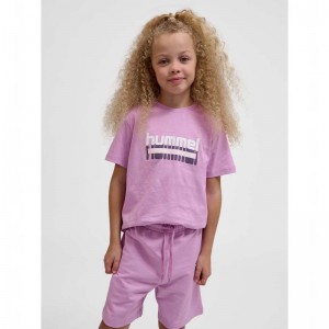 Hummel Tukas S/S T-shirt Barn Rosa | 413667-123