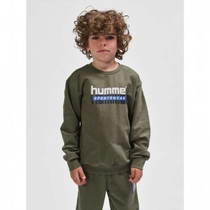 Hummel Tukas Tröjor Barn Olivgröna | 740756-156