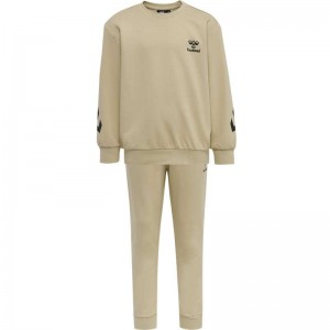 Hummel Venti Tracksuit Sportkläder Barn Beige | 207295-171