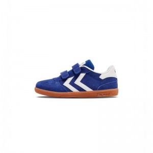 Hummel Victory Suede Ii Sneakers Barn Blå | 716067-744