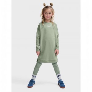 Hummel Zippi L/S Klänning Barn Gröna | 040137-912