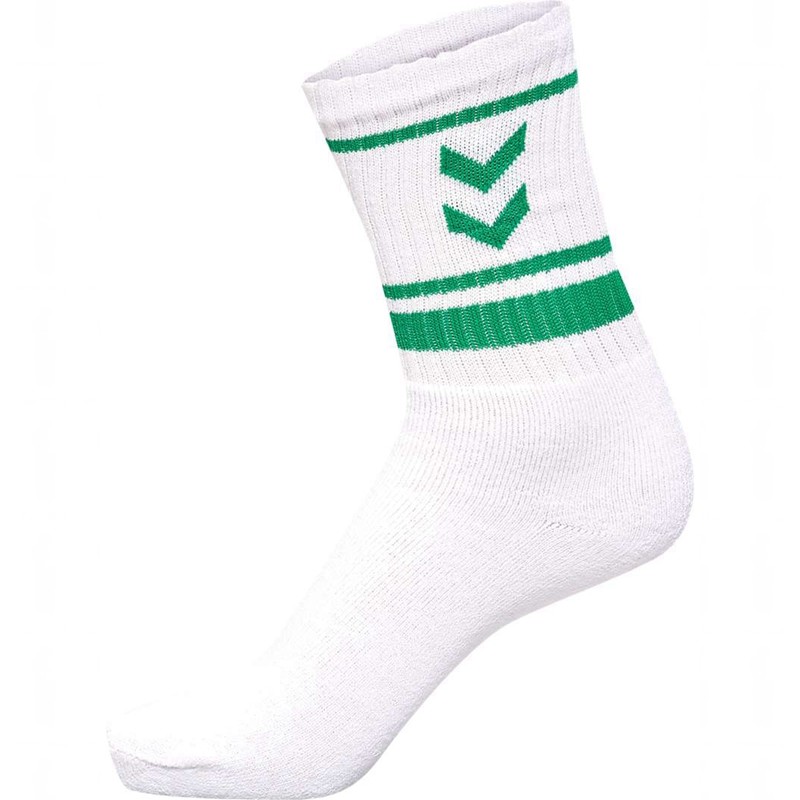 Hummel 4 Pack Triple Stripe Crew Strumpor Herr Vita | 759925-310
