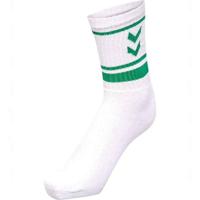 Hummel 4 Pack Triple Stripe Crew Strumpor Herr Vita | 759925-310