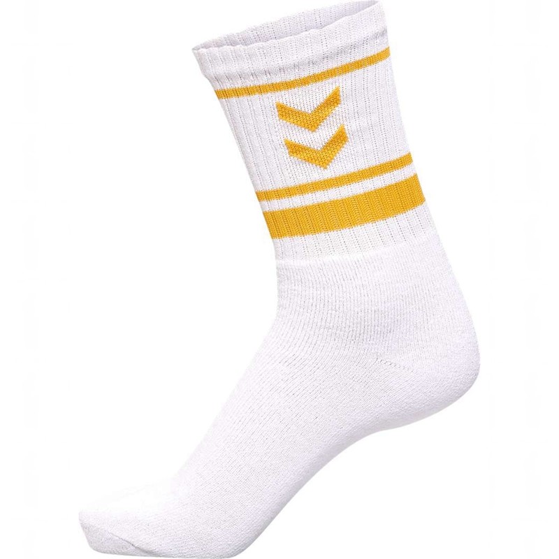 Hummel 4 Pack Triple Stripe Crew Strumpor Herr Vita | 759925-310