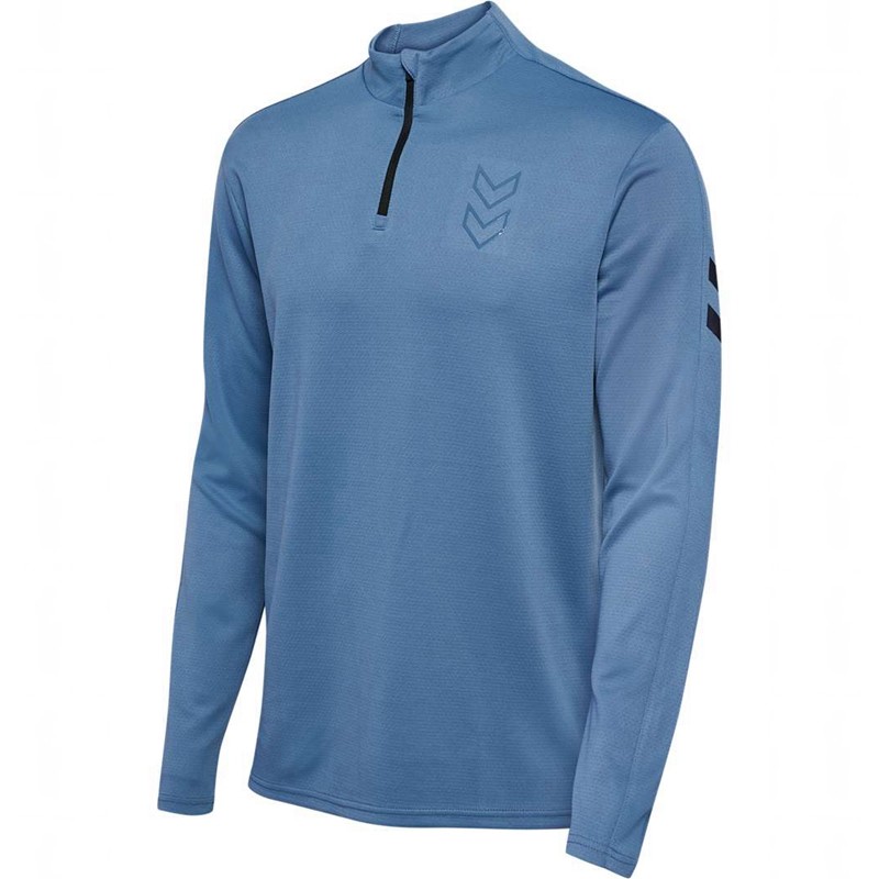 Hummel Active Pl Half Zip Tröjor Herr Blå | 389705-737