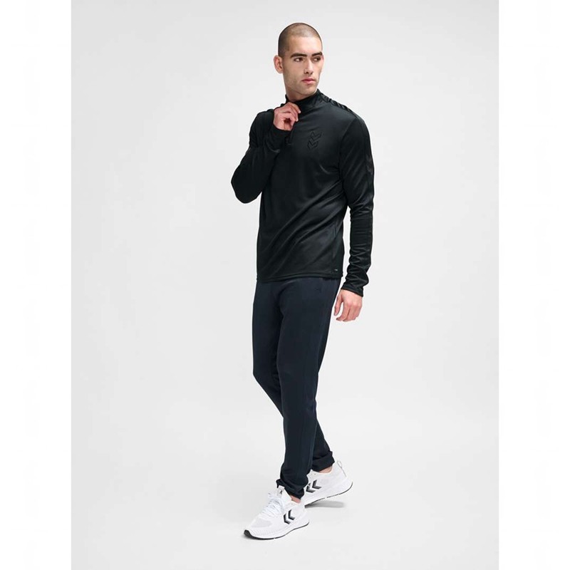 Hummel Active Pl Half Zip Tröjor Herr Svarta | 593178-964