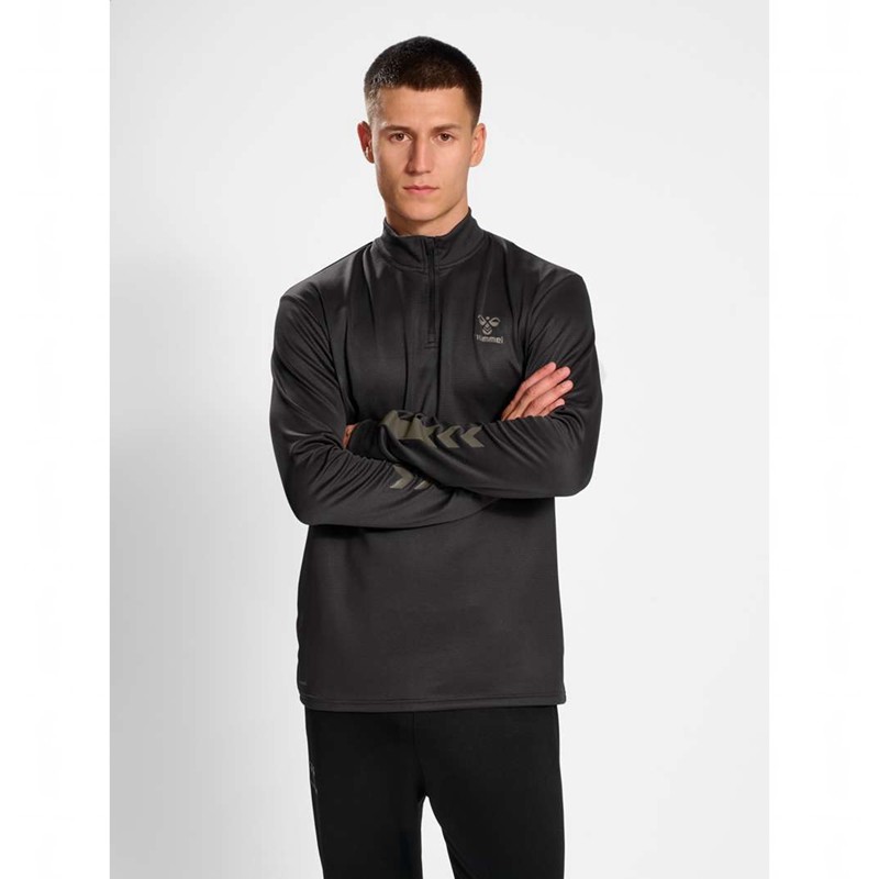 Hummel Active Pl Half Zip Tröjor Herr Svarta | 521471-961