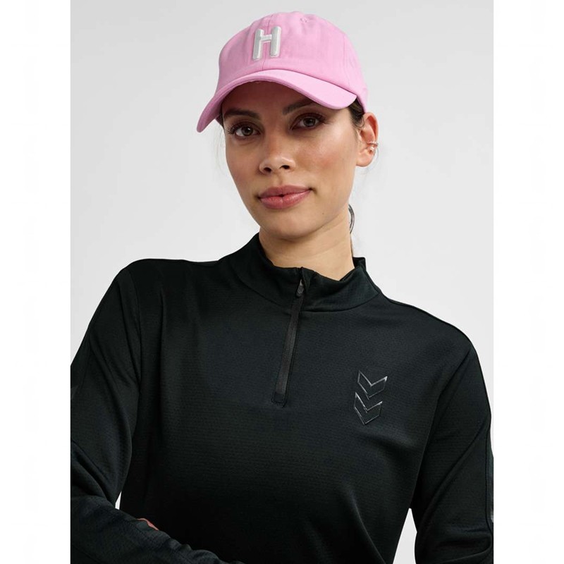 Hummel Active Pl Half Zip T-shirt Dam Svarta | 266307-655