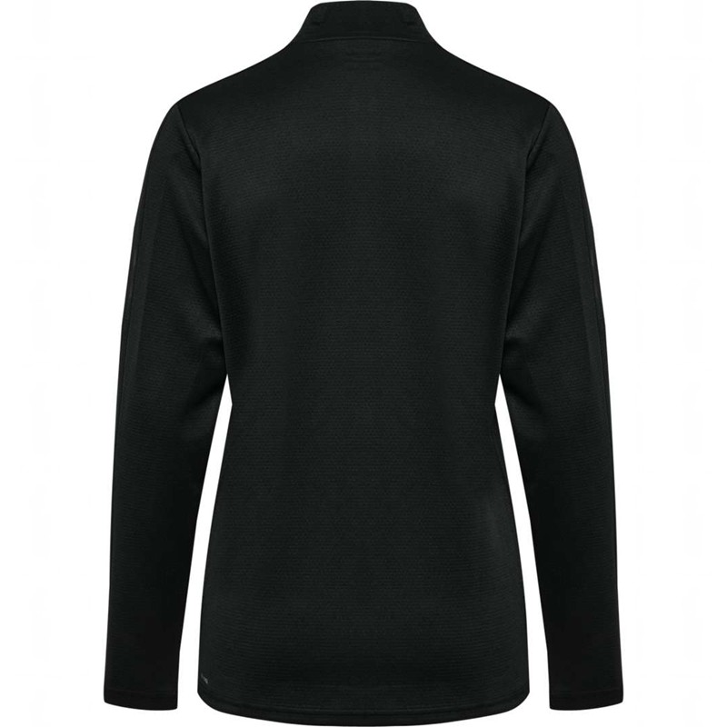 Hummel Active Pl Half Zip T-shirt Dam Svarta | 266307-655