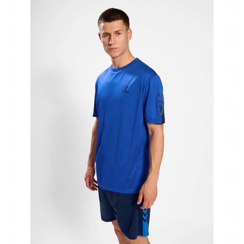 Hummel Active Pl Jersey S/S T-shirt Herr Blå | 816687-092