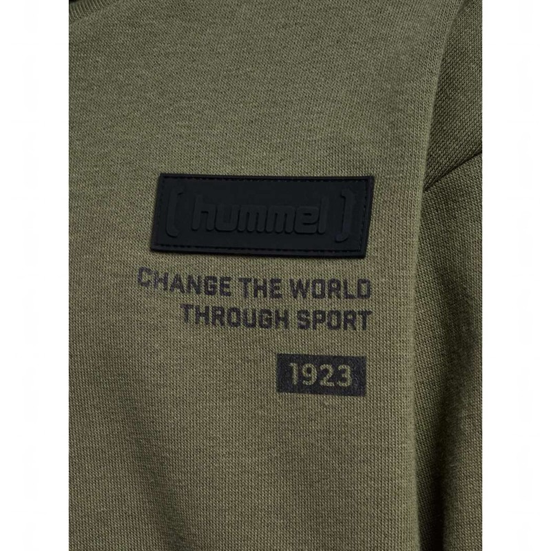 Hummel Archie Hoodie Barn Olivgröna | 401014-563