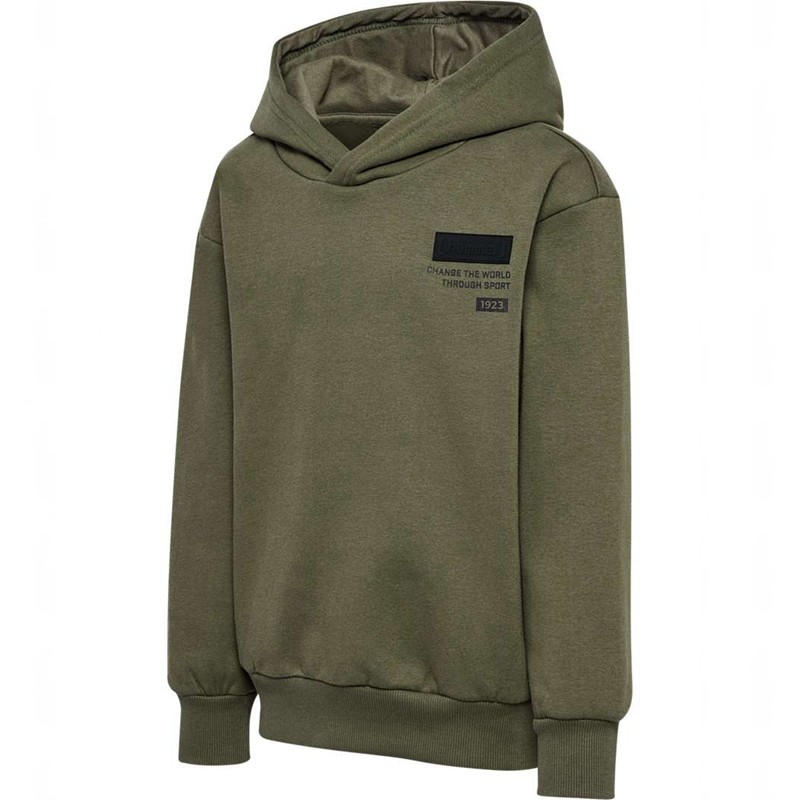 Hummel Archie Hoodie Barn Olivgröna | 401014-563