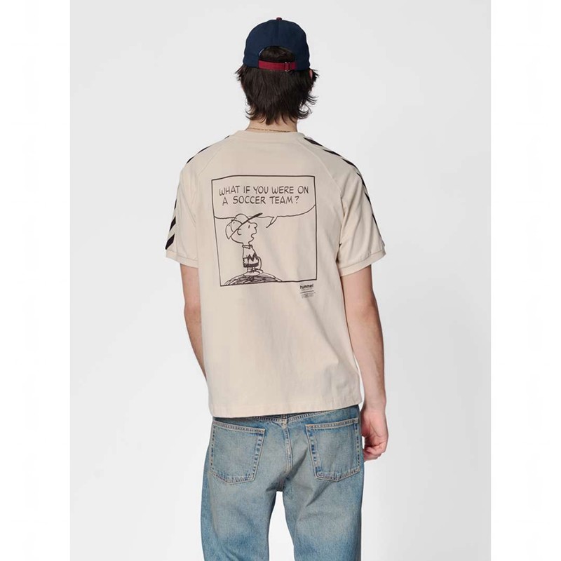 Hummel Archive S/S Peanuts T-shirt Herr Beige | 510888-514