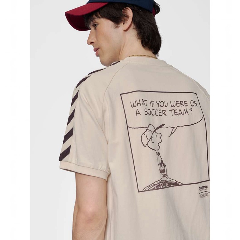 Hummel Archive S/S Peanuts T-shirt Herr Beige | 510888-514