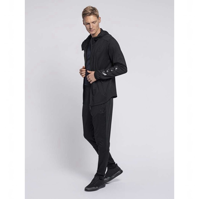 Hummel Aston Zip Hoodie Herr Svarta | 647610-222