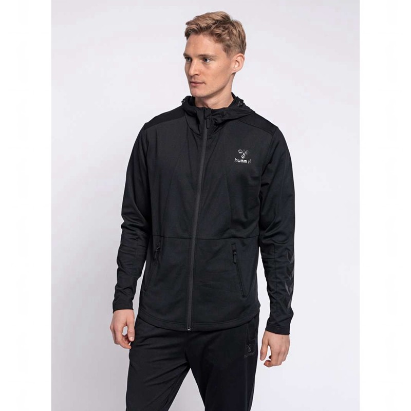Hummel Aston Zip Hoodie Herr Svarta | 647610-222