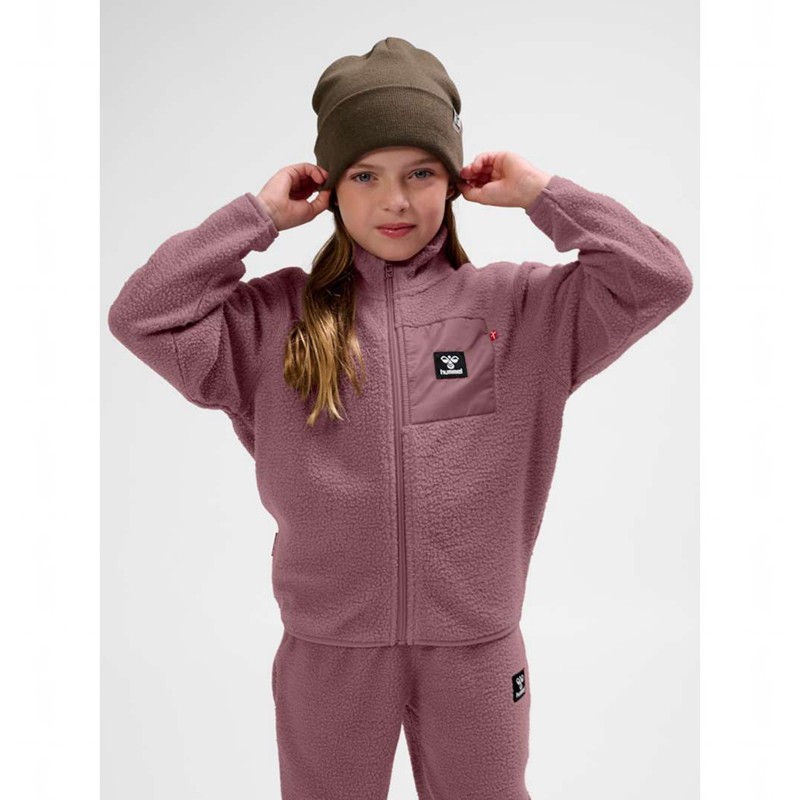 Hummel Atlas Fleece Zip Jackor Barn Rosa | 121298-590
