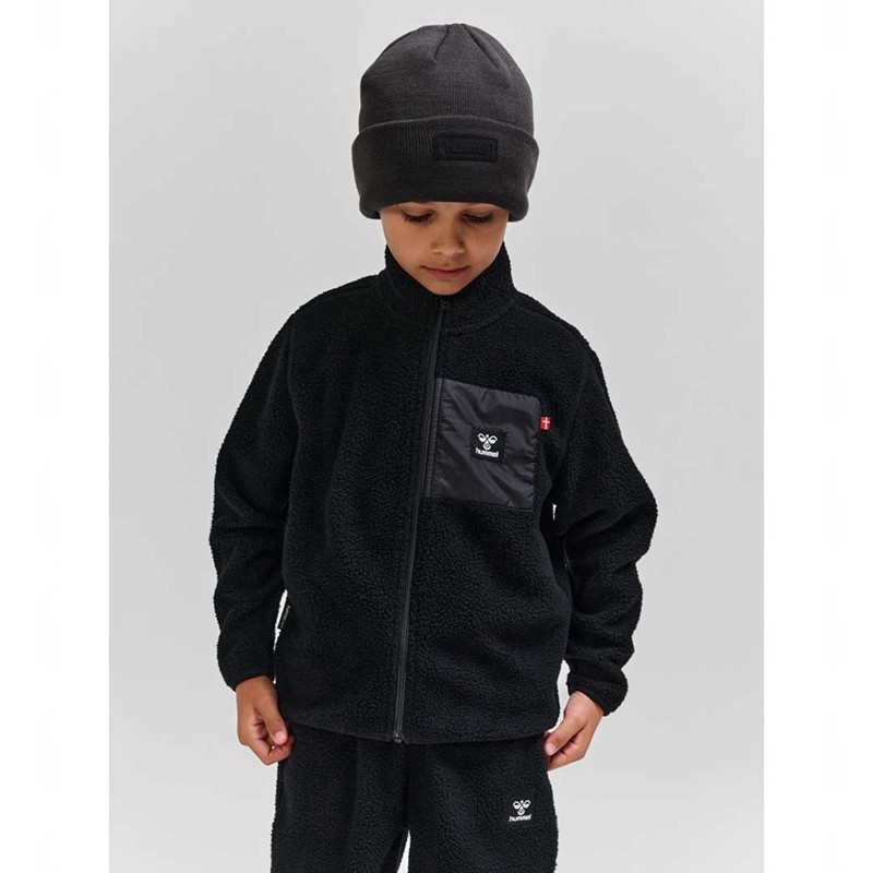 Hummel Atlas Fleece Zip Jackor Barn Svarta | 059002-974