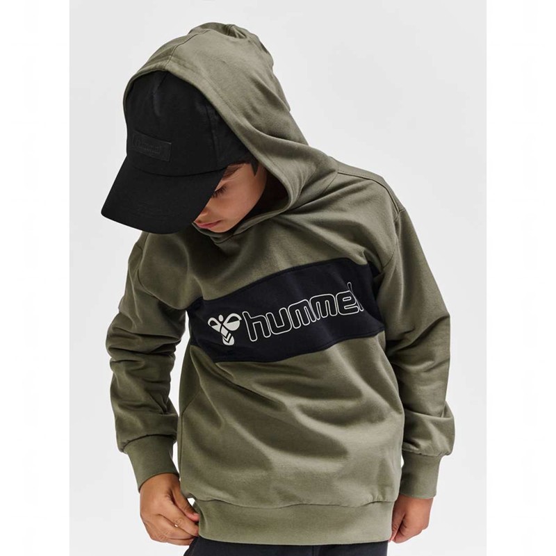 Hummel Atlas Hoodie Barn Olivgröna | 915206-693