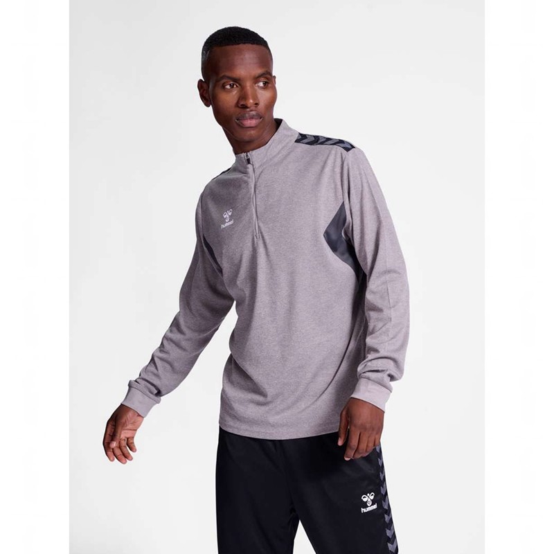 Hummel Authentic Half Zip Sweat Tröjor Herr Grå | 857595-763
