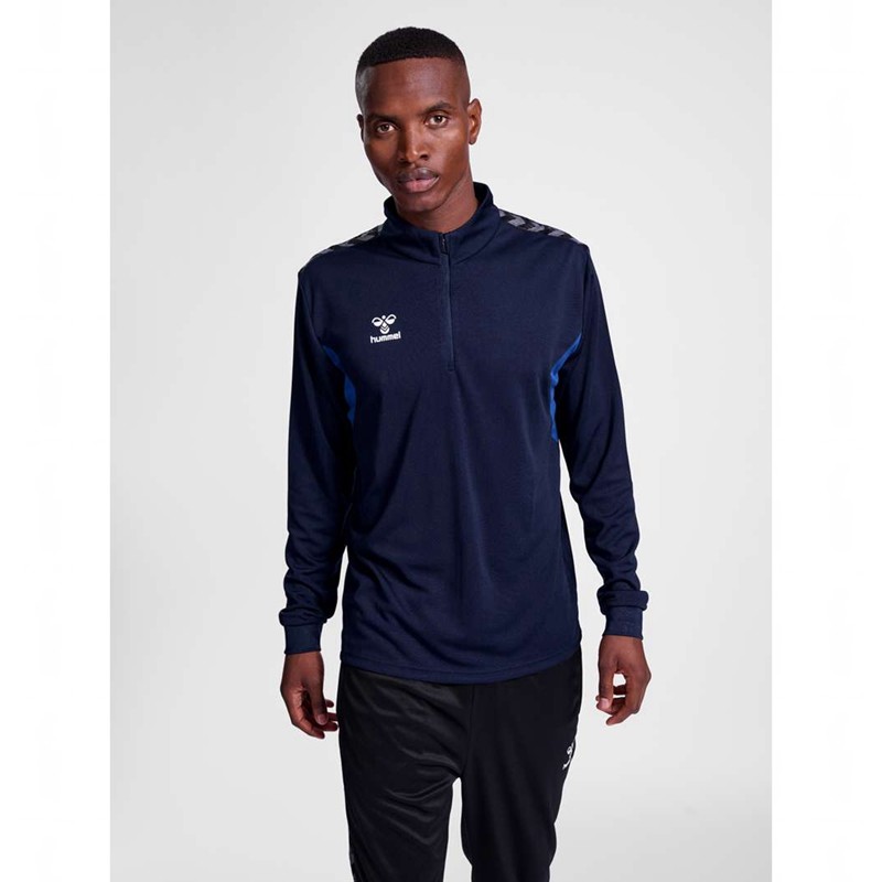 Hummel Authentic Half Zip Sweat Tröjor Herr Marinblå | 709843-022