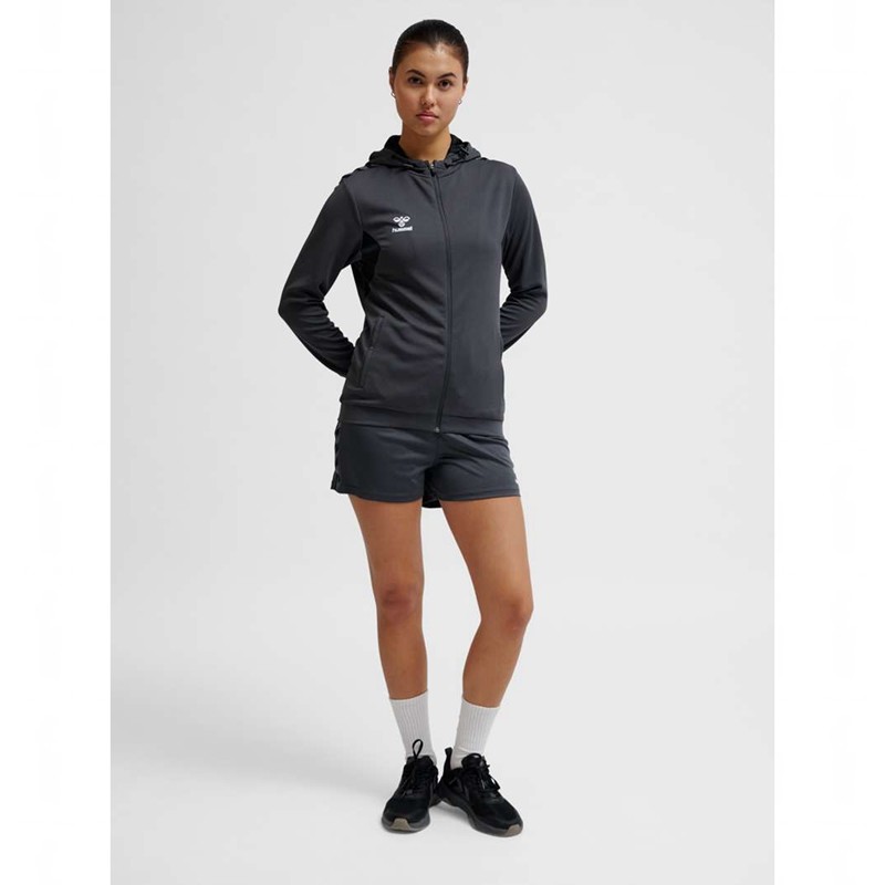 Hummel Authentic Pl Zip Hoodie Dam Svarta | 292518-741