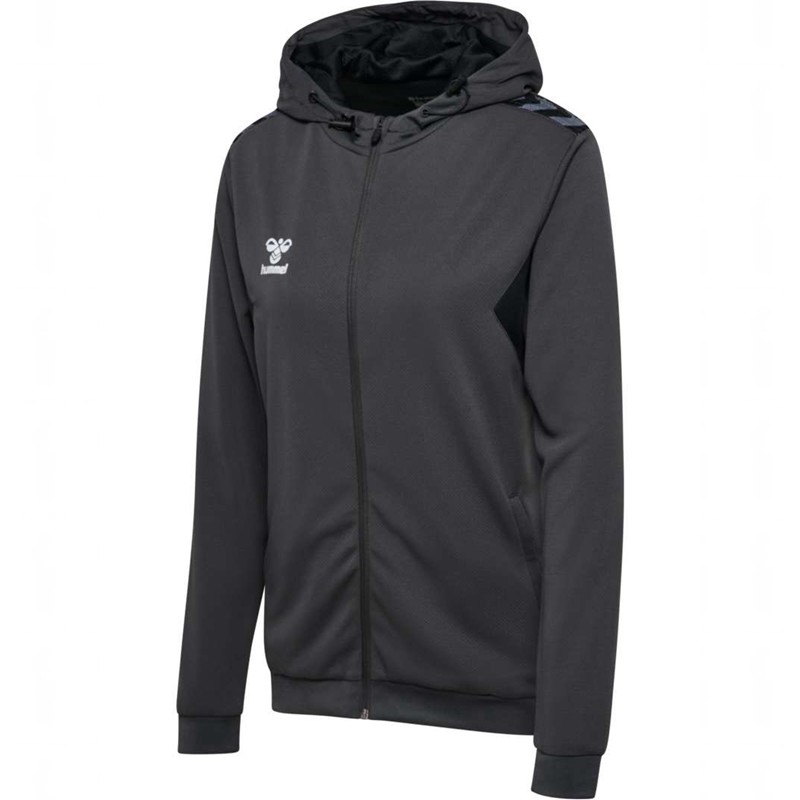 Hummel Authentic Pl Zip Hoodie Dam Svarta | 292518-741
