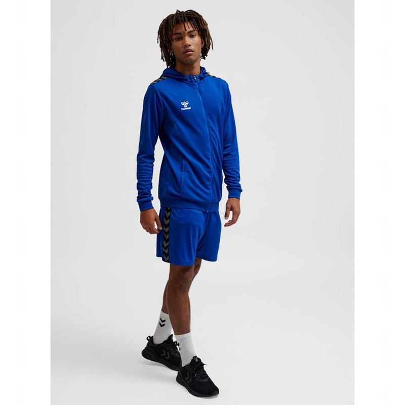 Hummel Authentic Pl Zip Hoodie Herr Blå | 831755-689