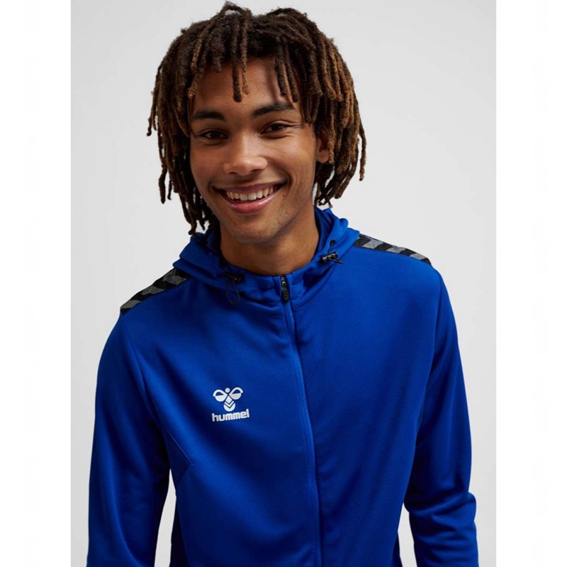 Hummel Authentic Pl Zip Hoodie Herr Blå | 831755-689