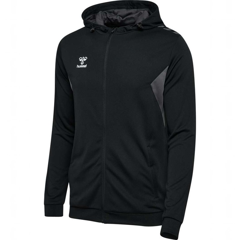Hummel Authentic Pl Zip Hoodie Herr Svarta | 149042-042
