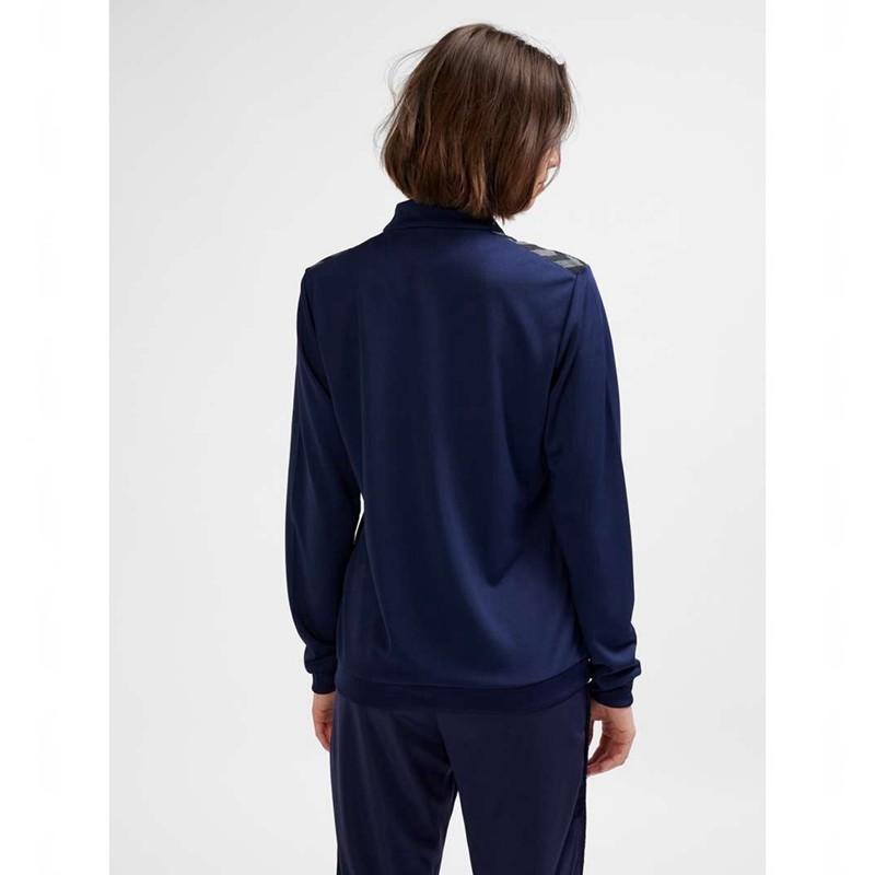 Hummel Authentic Pl Zip Tröjor Dam Marinblå | 566492-970