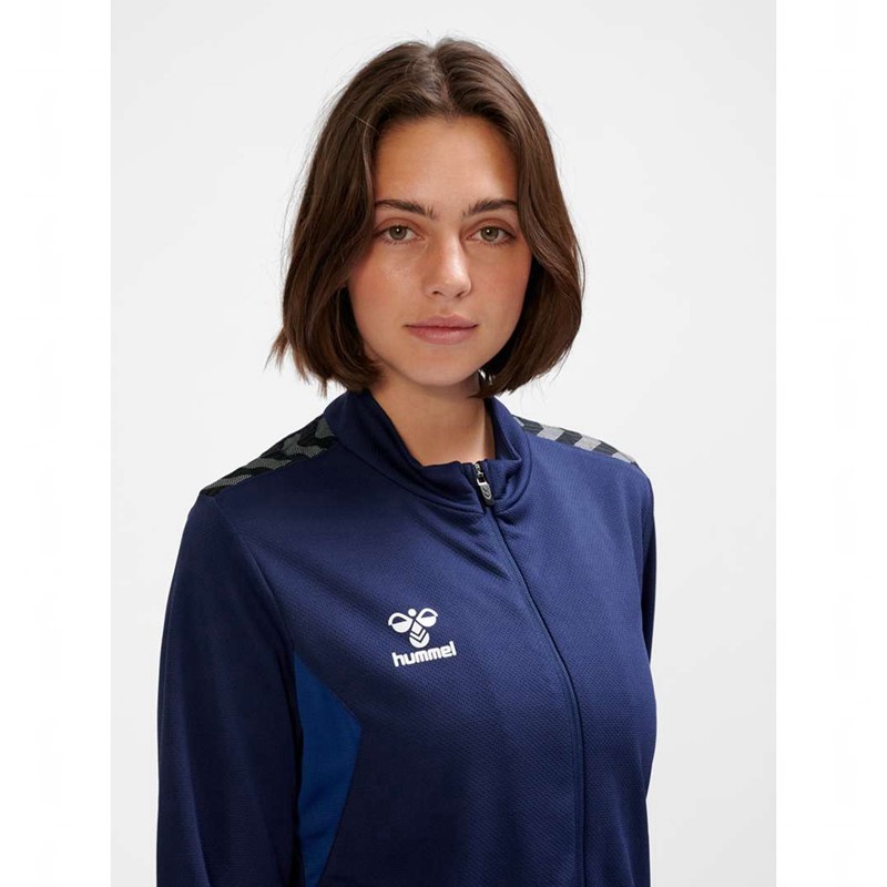 Hummel Authentic Pl Zip Tröjor Dam Marinblå | 566492-970