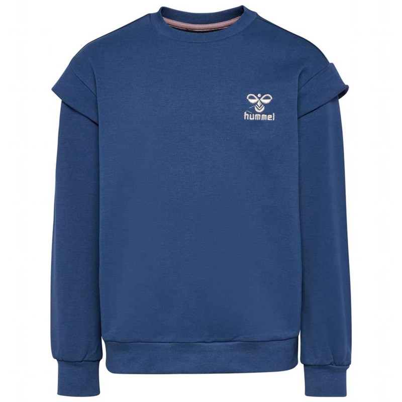 Hummel Bless Hoodie Barn Blå | 547850-344