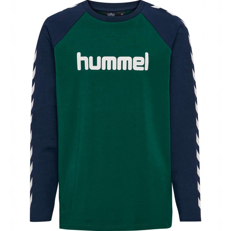 Hummel Boys L/S T-shirt Barn Gröna | 878079-345