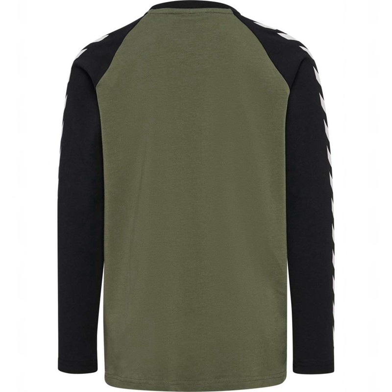 Hummel Boys L/S T-shirt Barn Olivgröna | 253886-355