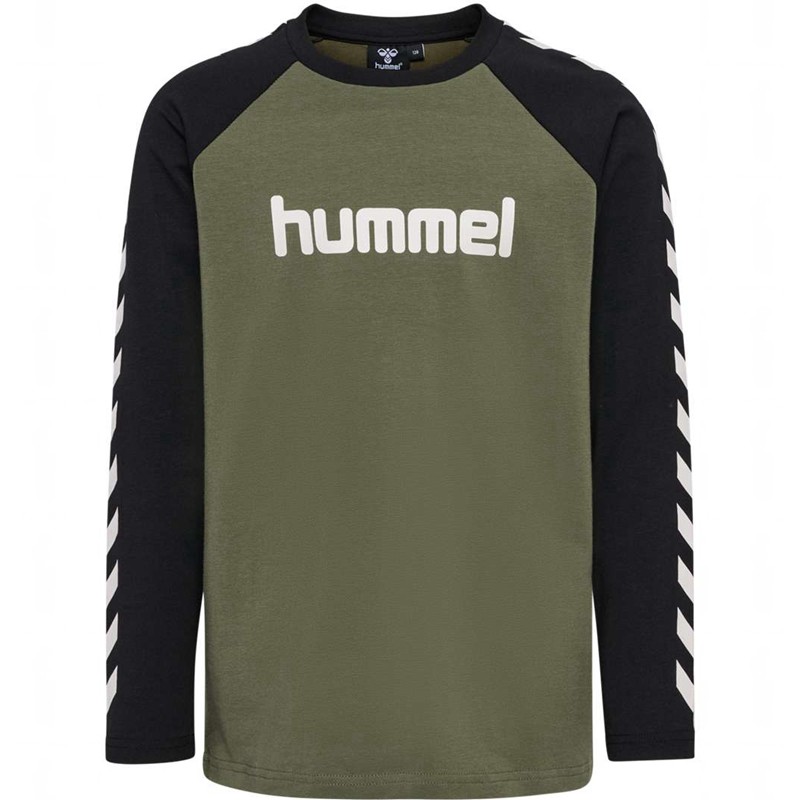 Hummel Boys L/S T-shirt Barn Olivgröna | 253886-355