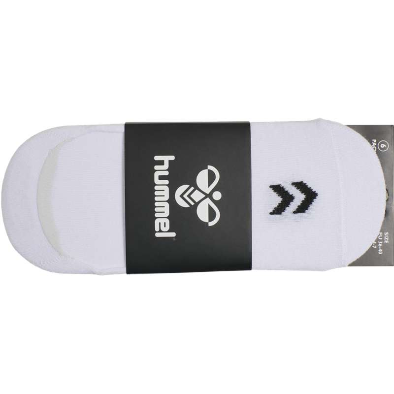 Hummel Chevron 6-pack No Show Strumpor Dam Vita | 243751-810