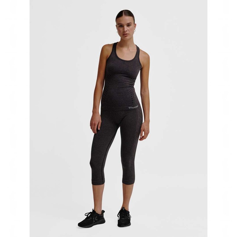 Hummel Ci Seamless 3/4 Strumpbyxor Dam Svarta | 195324-869