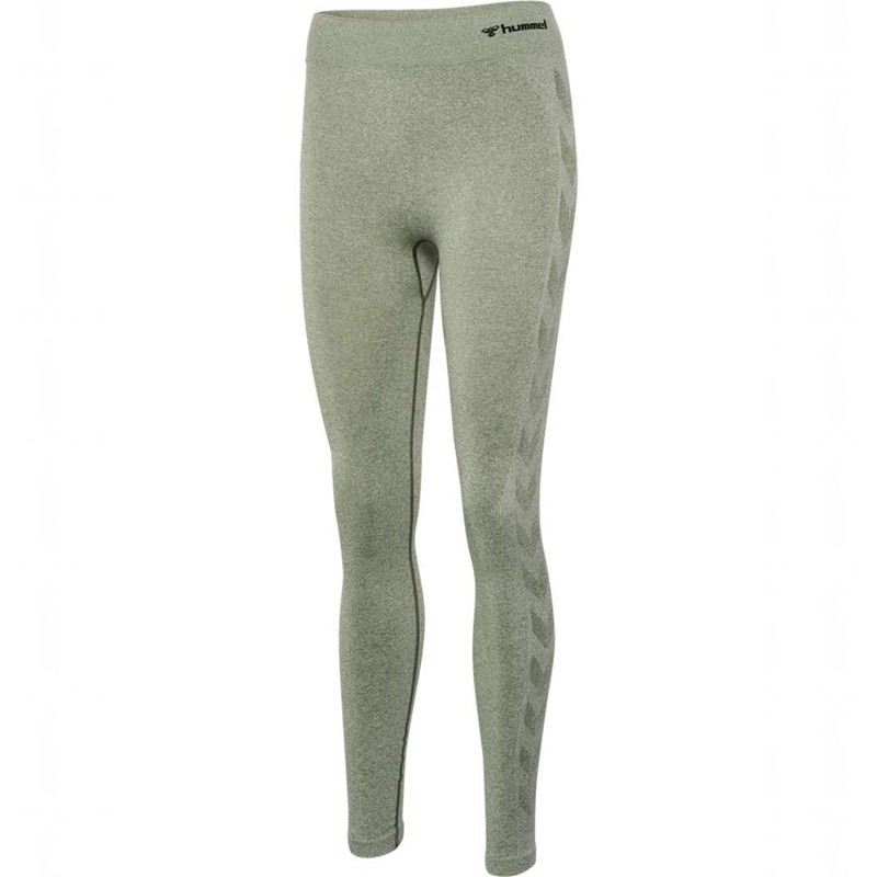 Hummel Ci Seamless Mid Waist Strumpbyxor Dam Gröna | 283845-087