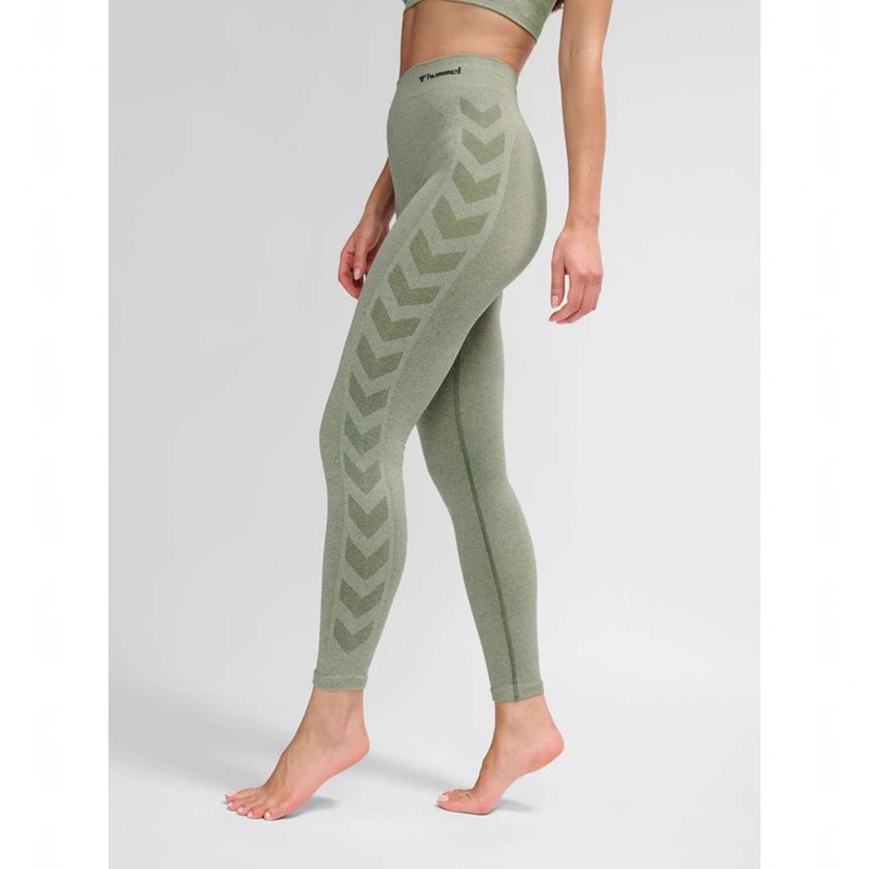 Hummel Ci Seamless Mid Waist Strumpbyxor Dam Gröna | 283845-087
