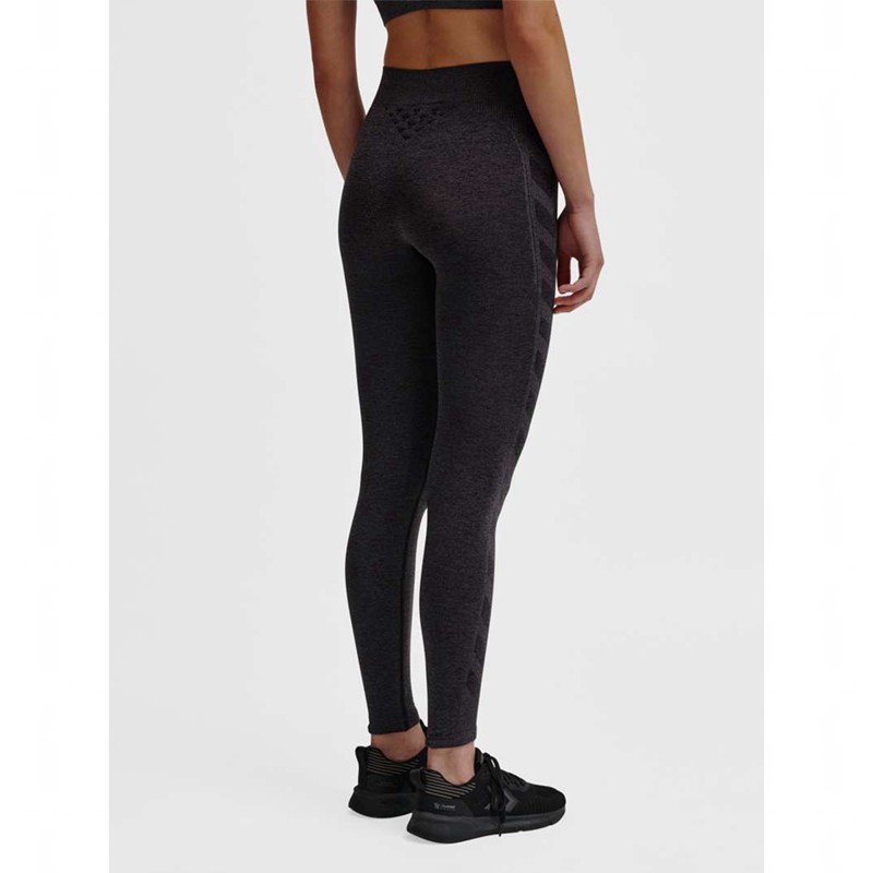 Hummel Ci Seamless Mid Waist Strumpbyxor Dam Svarta | 284634-624