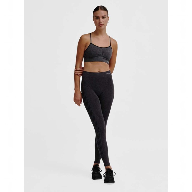 Hummel Ci Seamless Mid Waist Strumpbyxor Dam Svarta | 284634-624