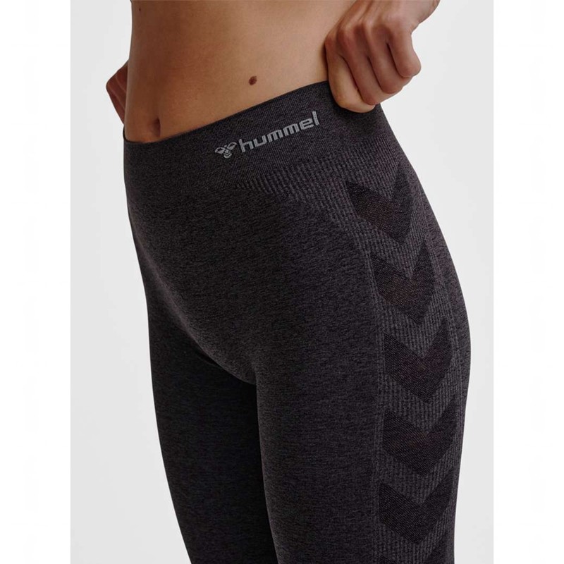 Hummel Ci Seamless Mid Waist Strumpbyxor Dam Svarta | 284634-624