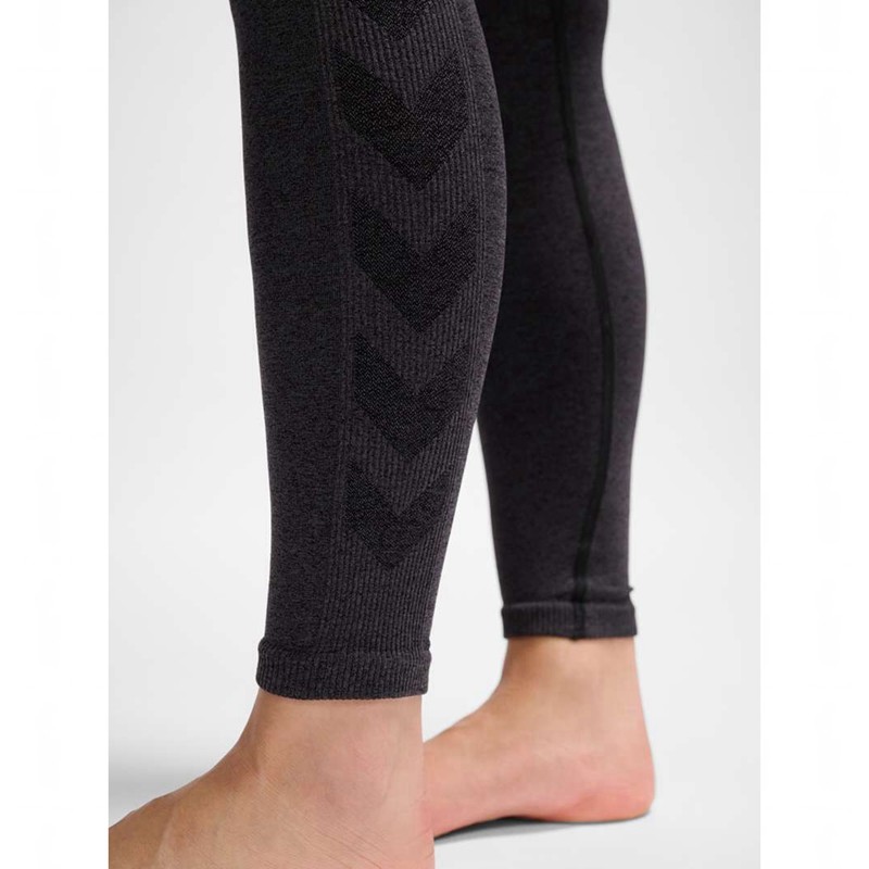 Hummel Ci Seamless Mid Waist Strumpbyxor Dam Svarta | 284634-624