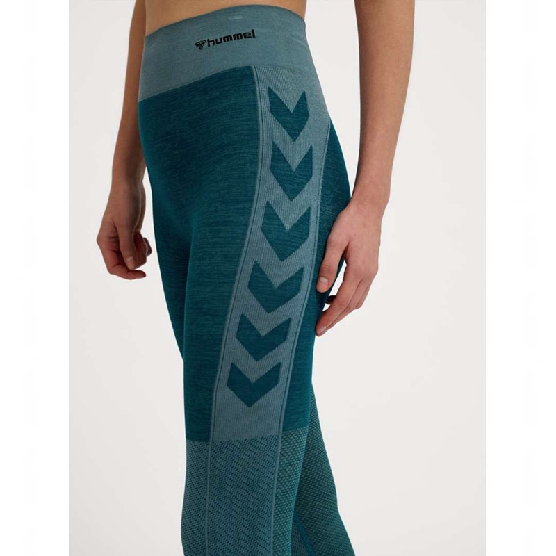 Hummel Clea Seamless Mid Waist Strumpbyxor Dam Blå | 932816-457