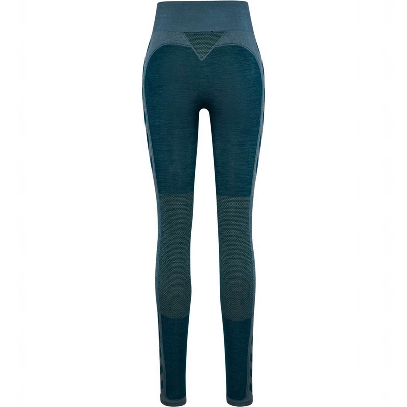 Hummel Clea Seamless Mid Waist Strumpbyxor Dam Blå | 932816-457