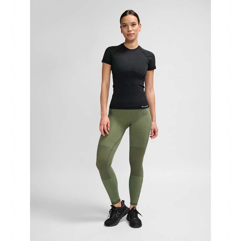 Hummel Clea Seamless Tight Hoodie Dam Svarta | 837165-430